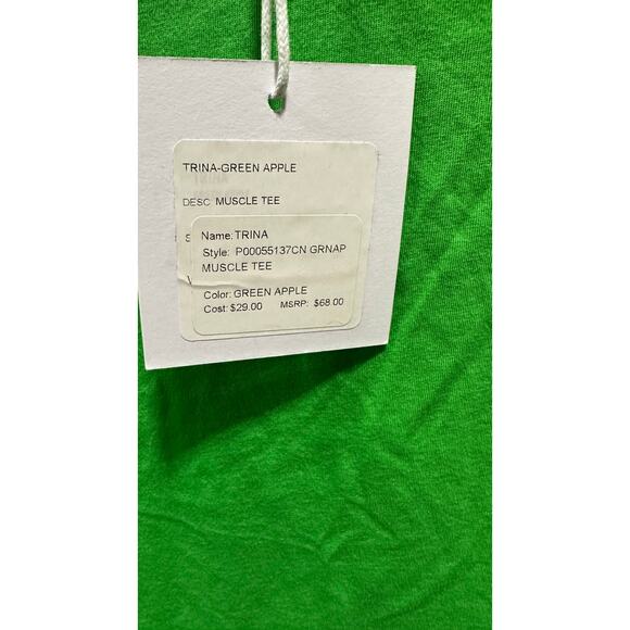 Pistola Women Trina Muscle Tee in Green Apple - Picture 4 of 7